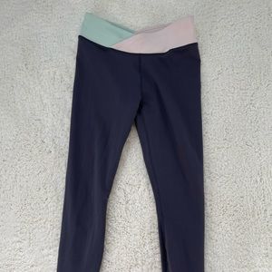 Fabletics Criss-cross Blue Leggings
